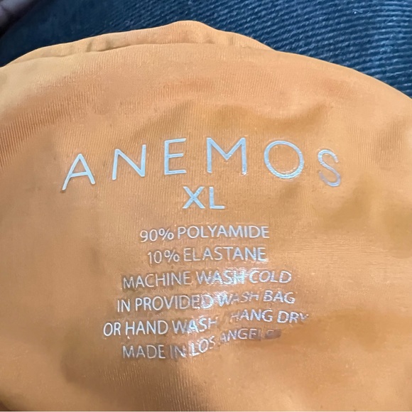 New Anemos Swim The Draped Asymmetric Midi Bikini Bottoms in Vintage Orange - Picture 2 of 3